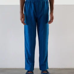 Homme Original Madras Trading Co Pantalons-- Pantalon N65 Lax Drawstring - Bleu rayé