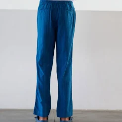 Homme Original Madras Trading Co Pantalons-- Pantalon N65 Lax Drawstring - Bleu rayé