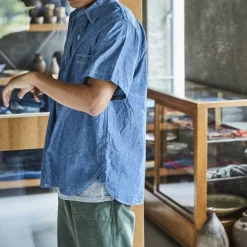 Homme ORSLOW Chemises-- Chemise Chambray Work -