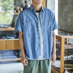 Homme ORSLOW Chemises-- Chemise Chambray Work -