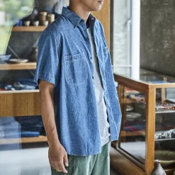 Homme ORSLOW Chemises-- Chemise Chambray Work -