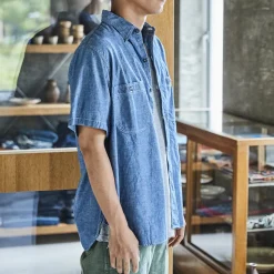 Homme ORSLOW Chemises-- Chemise Chambray Work -