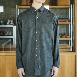 Homme ORSLOW Chemises-- Chemise en chambray - Charbon