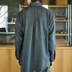 Homme ORSLOW Chemises-- Chemise en chambray - Charbon