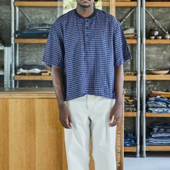 Homme ORSLOW Chemises-- Chemise Pullover - Marine