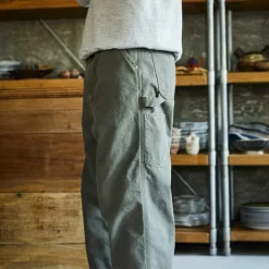 Homme ORSLOW Pantalons-- Pantalon Dad Fit Painter - Vert Militaire