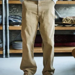 Homme ORSLOW Pantalons-- Pantalon Dad Fit Painter - Brown