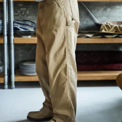 Homme ORSLOW Pantalons-- Pantalon Dad Fit Painter - Brown