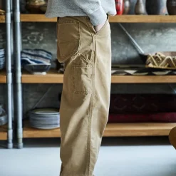 Homme ORSLOW Pantalons-- Pantalon Dad Fit Painter - Brown