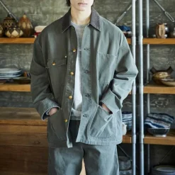 Homme ORSLOW Vestes-- Veste Décontracté Coverall - Vert Militaire
