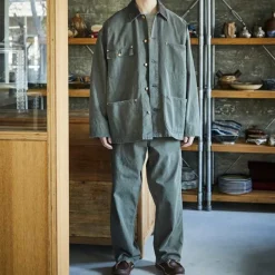 Homme ORSLOW Vestes-- Veste Décontracté Coverall - Vert Militaire