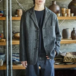 Homme ORSLOW Vestes-- Veste Décontracté Harris Tweed - Noir