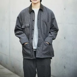 Homme ORSLOW Vestes-- Veste Houndstooth Coverall - Marron