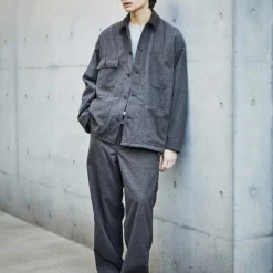 Homme ORSLOW Vestes-- Veste Houndstooth Coverall - Marron