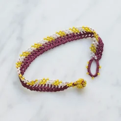 Femme OTTOMANIA Bracelets-- Bracelet crochet Stripes - Bordeaux