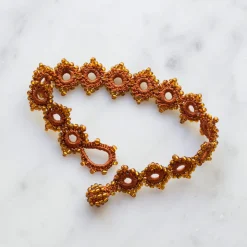Femme OTTOMANIA Bracelets-- Bracelet crochet Daisy - Brun