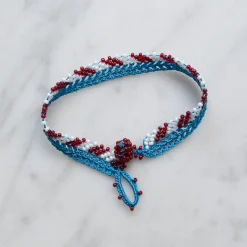 Femme OTTOMANIA Bracelets-- Bracelet crochet Stripes - Bleu