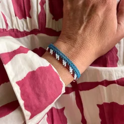 Femme OTTOMANIA Bracelets-- Bracelet crochet Stripes - Bleu