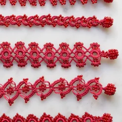 Femme OTTOMANIA Bracelets-- Bracelet crochet Daisy - Rouge
