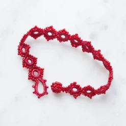 Femme OTTOMANIA Bracelets-- Bracelet crochet Daisy - Rouge