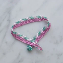Femme OTTOMANIA Bracelets-- Bracelet crochet Stripes - Rose