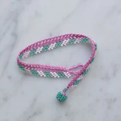 Femme OTTOMANIA Bracelets-- Bracelet crochet Stripes - Rose