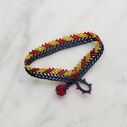 Femme OTTOMANIA Bracelets-- Bracelet crochet Stripes - Bleu foncé