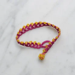 Femme OTTOMANIA Bracelets-- Bracelet crochet Meadow - Rose & Jaune