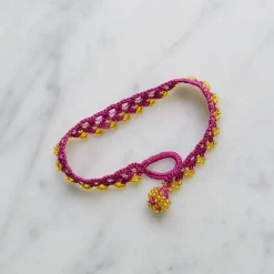 Femme OTTOMANIA Bracelets-- Bracelet crochet Meadow - Rose & Jaune