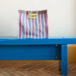 1414 PUEBCO Filets, Paniers & Valises-Panier carré - Bleu & Rose