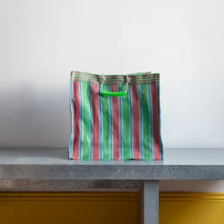 1414 PUEBCO Filets, Paniers & Valises-Panier carré - Vert & Rouge