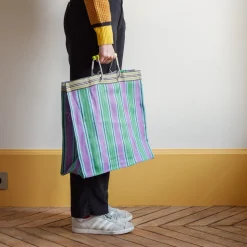 1414 PUEBCO Filets, Paniers & Valises-Panier carré - Vert & Violet