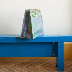 1414 PUEBCO Filets, Paniers & Valises-Panier carré - Vert & Violet