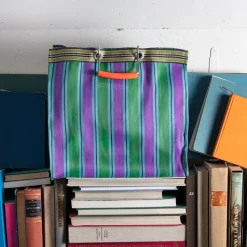 1414 PUEBCO Filets, Paniers & Valises-Panier carré - Vert & Violet