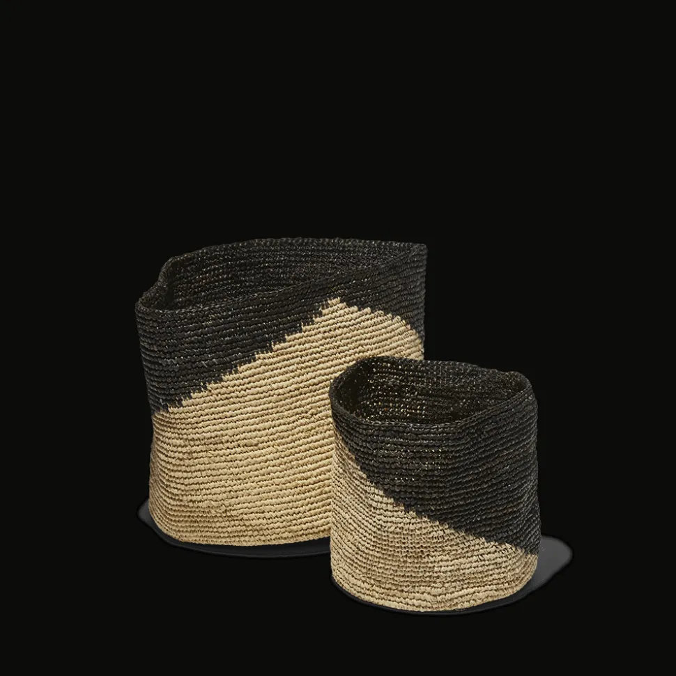 2919 DOMOINA Filets, Paniers & Valises|Maison De Campagne-Panier en raphia - Bicolore