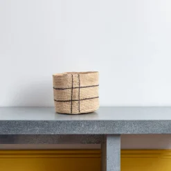 2919 DOMOINA Filets, Paniers & Valises|Maison De Campagne-Panier en raphia - Carré noir