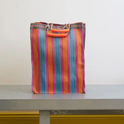 1414 PUEBCO Filets, Paniers & Valises-Panier Haut - Orange & Rose