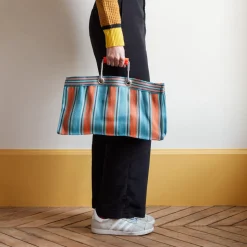 1414 PUEBCO Filets, Paniers & Valises-Panier rectangulaire - Orange & Bleu