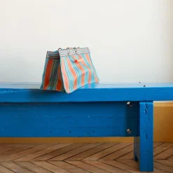 1414 PUEBCO Filets, Paniers & Valises-Panier rectangulaire - Orange & Bleu