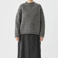 Femme Pas de Calais Mailles-- Pull Alpaga - Gris