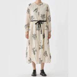 Femme Pas de Calais Robes-- Robe Imprimée - Beige