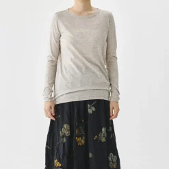 Femme Pas de Calais T-shirts-- T-Shirt Manches longues - Beige