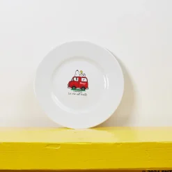 1859 ESSEASCREEN Peanuts X Merci|Assiettes Plates-Peanuts x Merci - Assiette à dessert - Voiture