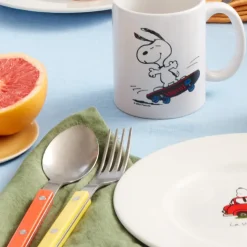 1859 ESSEASCREEN Peanuts X Merci|Assiettes Plates-Peanuts x Merci - Assiette à dessert - Voiture