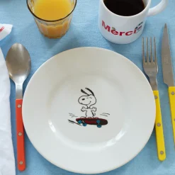 1859 ESSEASCREEN Peanuts X Merci|Assiettes Plates-Peanuts x Merci - Assiette à dessert - Skate