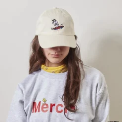 Femme M05 Peanuts X Merci|Casquettes & Bobs-Peanuts x Merci - Casquette Skate - Ecru