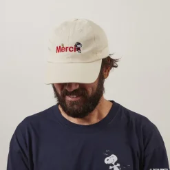 Femme M05 Peanuts X Merci|Casquettes & Bobs-Peanuts x Merci - Casquette Merci - Ecru