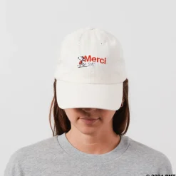 Femme M05 Peanuts X Merci|Casquettes & Bobs-Peanuts x Merci - Casquette Merci 24' - Ecru
