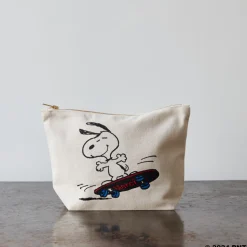 Femme V01 Peanuts X Merci|Trousses De Toilette-Peanuts x Merci - Pochette en coton Skate - Ecru