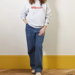 Femme M05 Peanuts X Merci|Sweats-Peanuts x Merci - Sweat Merci - Gris
